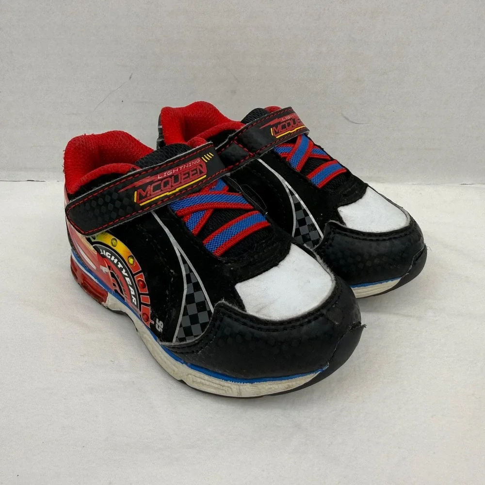 Disney Pixar Cars‎ Lightning McQueen Toddler Sneakers Black Red Size 6 Toddler